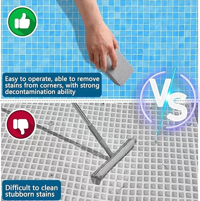 GOTOTOP 6PCS Pool Pumice Stones PVC Blocks for Toilet Bowl Bathtub Shower Tile and Kitchen Sink Removes Hard Water Calcium Deposits and Rust (M)