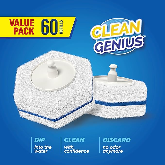 Disposable Prefilled Toilet Cleaning Scrubbers 60 Count