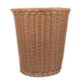ABOOFAN 1pc Decorative Trash Can Rustproof Iron Imitated Rattan Woven Waste Basket for Office