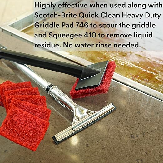 3M H-701-32OZ Scotch-Brite Griddle Cleaning Quick Clean Liquid 701 4 Quarts Heavy Duty Cleans in 3-5 Minutes For Baked On Food and Cooking Oils Use on Hot or Cool Griddle