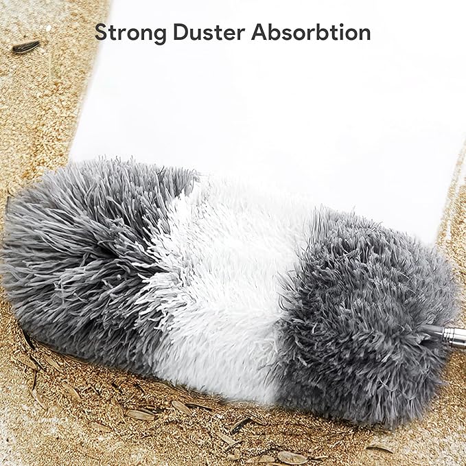 DELUX Microfiber Feather Duster7 PCS Reusable Bendable Washable Cobweb Duster with 100 inches Extra Long Extension Pole for Cleaning Ceiling Fan High Ceiling Blinds Furniture &amp Cars