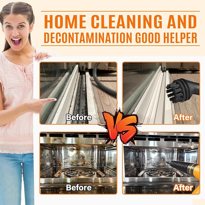 Powerful Handheld Steam Cleaner with 11pcs Attachments for All Surface Cleaning Chemical Free Steam Cleaner for Home Steamer for Cleaning Bathrooms Kitchens Tile Grout Windows Shower CouchCar