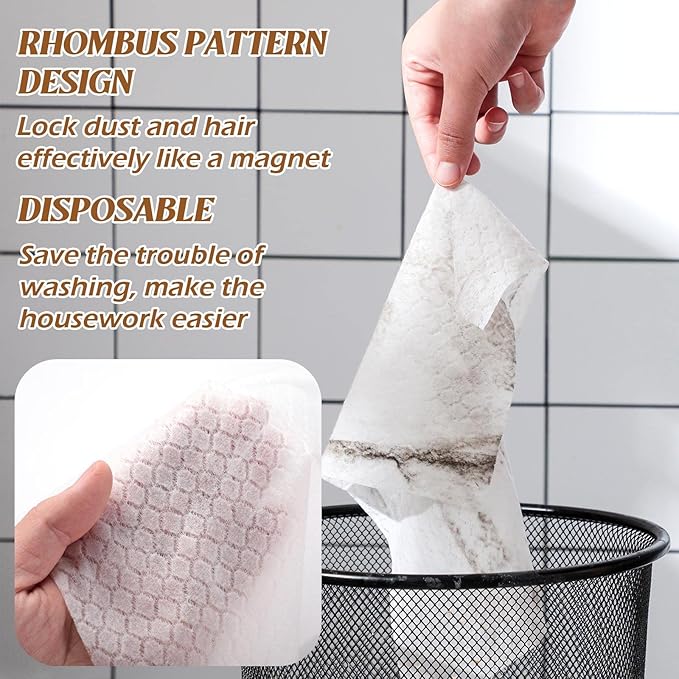 Hoolerry 900 Count Dry Sweeping Cloths Compatible with Swiffer Sweeper Disposable Dry Mop Refills Dusting Cloths Duster Refills Mop Pads for Hardwood Tile Vinyl Floor 11.81 x 8.66 Inch