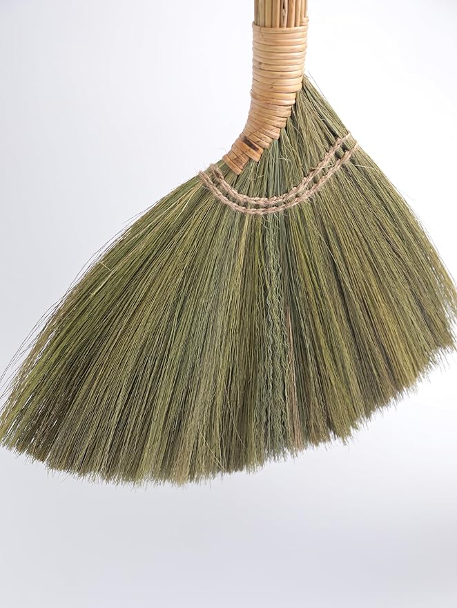 Deluxe Vietnamese Natural Straw Broom /45 Handmade Soft Grass Sweeping Broom for Indoor &amp Outdoor/Beauty of Nature Collection