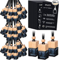 200 Sets Car Diffuser Bottles Empty Bulk Hanging Car Air Freshener Diffuser Bottles Bulk Glass Perfume Holder with Instruction Cards for Essential Oil Fragrance Pendant(SquareBlack)