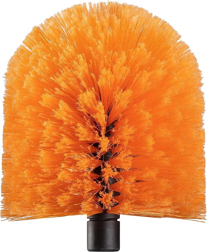 Cobweb Duster Head Brush // Big and Puffy Spider Web Brush for Outdoor &amp Indoor Web Cleaning // Twist-On Corner Duster Fits Standard Acme Threaded Extension Poles // Best Cobweb Brush Head (No Pol