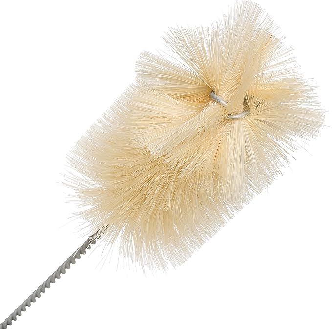 Redecker Natural Pig Bristle Soda Bottle Brush 11-3/4-Inches Flexible Wire Handle Made in Germany