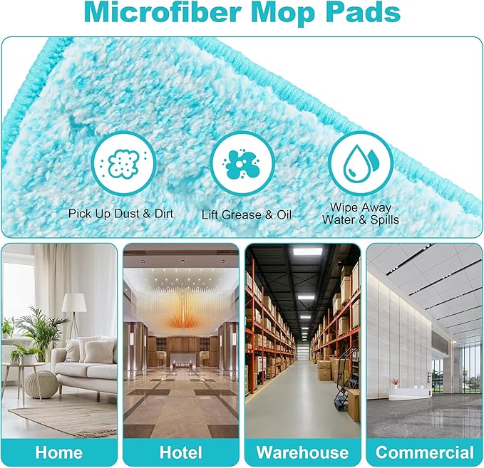 JOYMOOP 36 Inch Commercial Dust Mop for Hardwood Floors Heavy Duty Industrial Wet Dry Mops with Telescopic Handle Includes 5 Microfiber Mop Pads