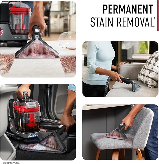 Hoover ONEPWR CleanSlate Cordless Portable Carpet &amp Upholstery Spot Cleaner Machine Stain Remover Auto and Car Detailer BH14000V + 64 oz Auto Portable Solution Fresh Scent AH31718