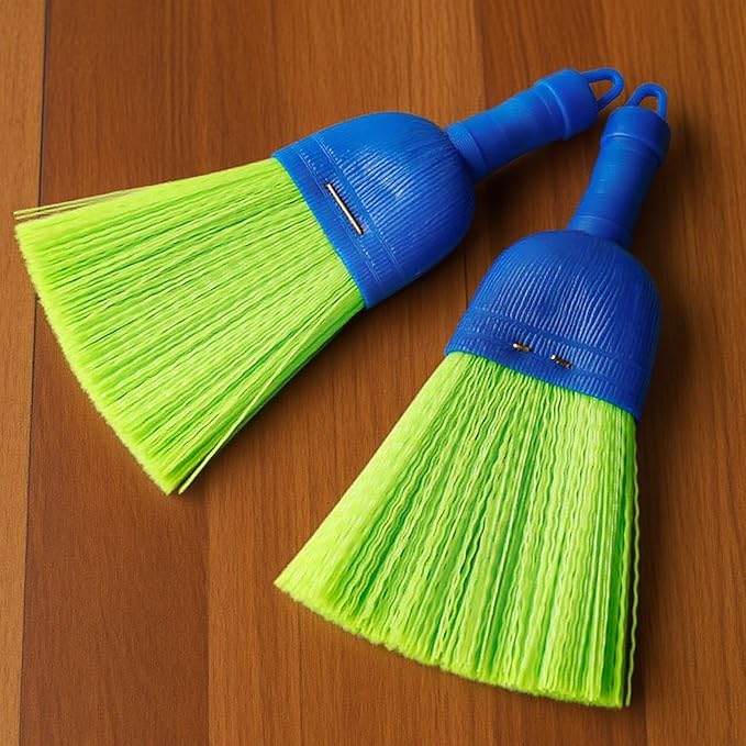 Handheld Broom - 2-Piece Portable Soft Bristle | Outdoor Whisk Broom Sweeping Brush | for Indoor Outdoor Home Rv Car College Bathroom Kitchen
