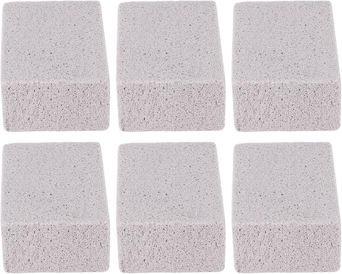 GOTOTOP 6PCS Pool Pumice Stones PVC Blocks for Toilet Bowl Bathtub Shower Tile and Kitchen Sink Removes Hard Water Calcium Deposits and Rust (M)
