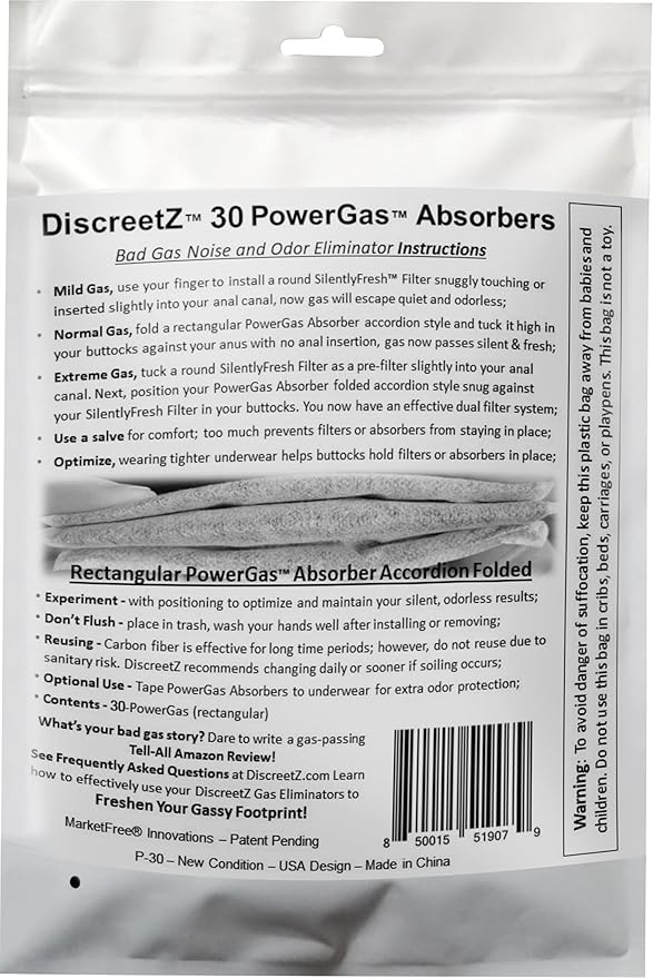 Odor Eliminator for Strong Smell No Toxic Spray. Men &amp Women’s Charcoal Odor Absorber Flatulence Underwear Help. Gas Relief for Adults. Flatulence Pads Silence &amp Stop Odor Up to 100%. Discre