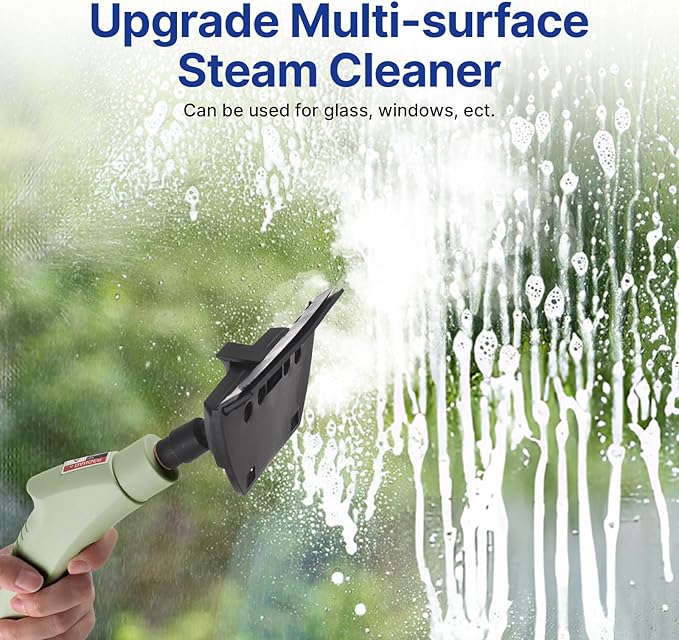 Pressurized Handheld Multi-Surface Steam Cleaner with 8pcs Accessories Smart Touch Screen 6 Levels Adjustable Deep Cleaning Steamer with Portable Handle for Clothes Car Glass Window Kitchen