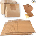 Trash Compactor Bags for Kitchen (24-Pack) 25% Thicker Kraft Paper Compactor Bags with Leak-Proof Liner &amp Sticker Seals