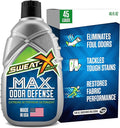 SWEAT X Max Odor Defense Laundry Detergent Liquid - Natural Washing Detergent for Activewear &amp Gym Clothes - Laundry Detergent for Sensitive Skin - Concentrated Detergent 45 Loads (1 Bottle)