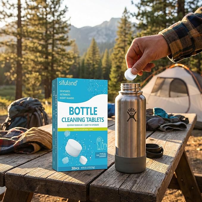 Water Bottle Cleaning Tablets Clean Stainless Steel TumblerCoffee cups and Reusable Water Bottles