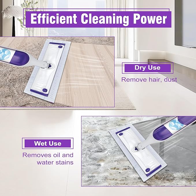 25 Pack Power Mop Refill Pads for Swiffer Power Mop Disposable Spray Wet Pads Refill for Swiffer PowerMop Multi-Surface Mopping PadMop Head Replacement for Floor Cleaning