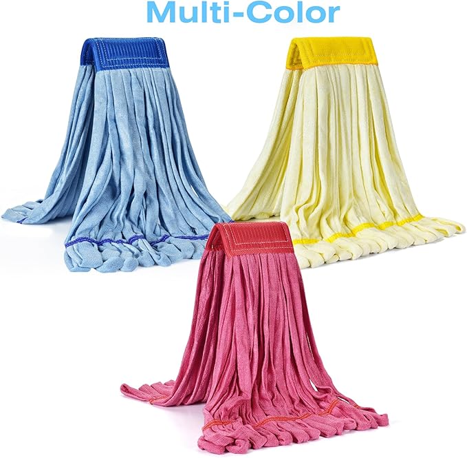 Matthew Cleaning Microfiber Tube Mop(LargeRed3Pack) Heavy Duty Mop Head ReplacementExcellent AbsorbencyPremium launderabilityReusableLoop end for HomeCommercial and Industrial Use