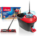 Vileda Ultramax Turbo 2-in-1 Floor Mop Complete Set Mop with Telescopic Handle Microfibre Cover and Bucket with Power Spinner for All Hard Floors Handle Length 75-130 cm Eco Packaging
