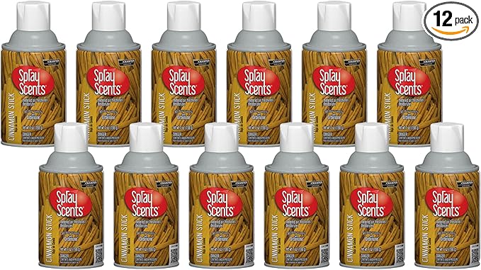 Champion Sprayon SprayScents Metered Air Freshener Refill 7 oz Odor Control Fragrance Cinnamon Stick (Case of 12)