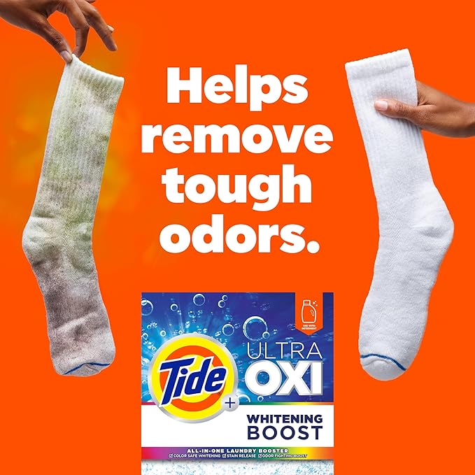 Tide Ultra Oxi Whitening Boost 57 oz All in One Laundry Booster Color Safe Whitening Stain and Odor Fighter