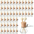 Zubebe 30 Pack 8 ml Diamond Essential Oil Diffuser Bottle Bulk Car Air Freshener Vent Clip Auto Perfume Vent Diffuser for Aromatherapy Fragrance Ornament Decor Glass Bottle with Wooden Caps Stick