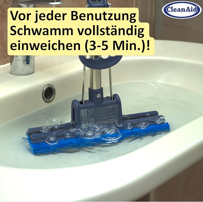 OneTouch GO! Floor Cleaner Floor Mops Sponge Mops Mop with Wringing Function (4 x Refill Sponge)