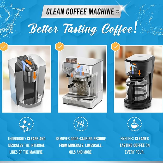 ACTIVE Messy Kids Stain Remover and Coffee Maker Cleaner - Includes 12oz Messy Kids Stain Removal Spray and 24ct Coffee Machine Cleaning Tablets