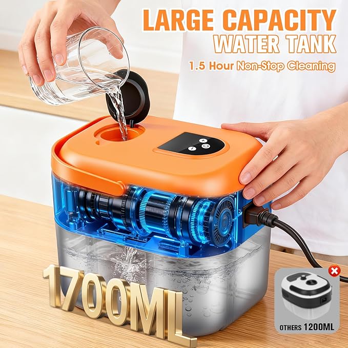 Upgraded 1.8Qt Handheld Steam Cleaner for Home Cleaning6-Levels Adjustable Pressurized Handheld Steamer Protable Hand held Steamer for Cleaning 10s Heat-Up Protable Steam Cleaners Handheld for Home