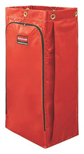 Rubbermaid Commercial Products High-Capacity Cleaning/Utility Cart Bag 34-Gallon Red Compatible with Rubbermaid Cleaning Carts for Laundry/Trash Transport