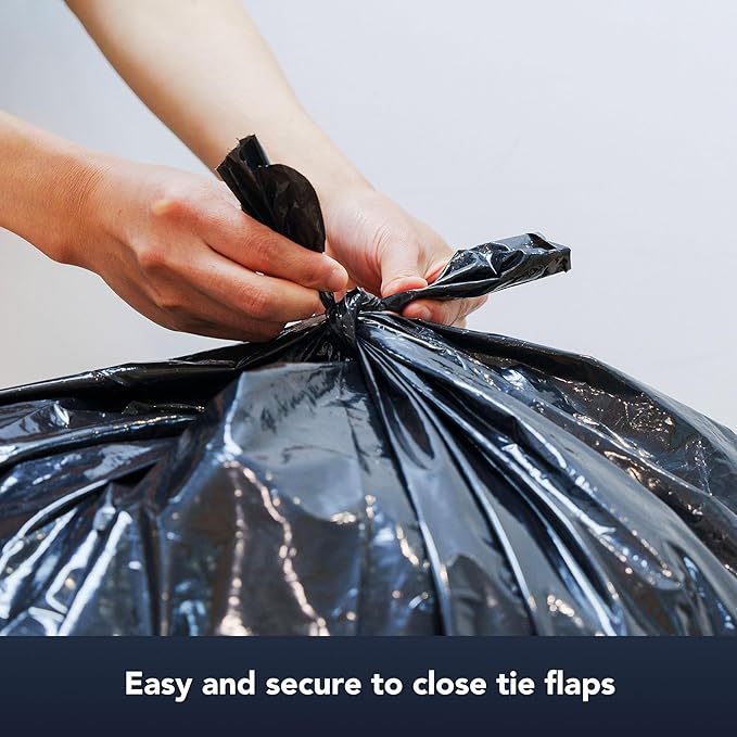 Contractor &amp Industrial Bags 42 Gallon Extra Thick 3MIL Heavy Duty with Tie Flaps 32.75 x 45.13 32 Count For Construction Industrial &amp Outdoor Waste
