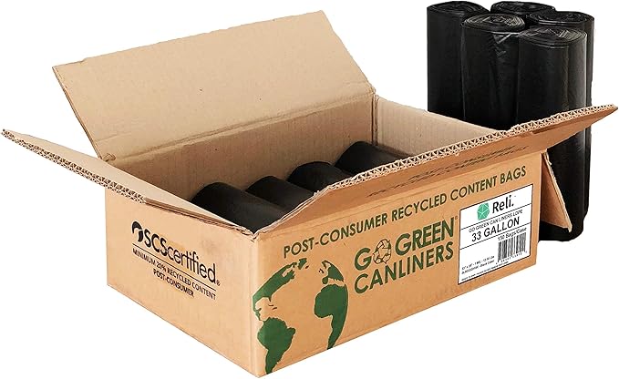 Reli. 33 Gallon Trash Bags (250 Bags) &amp 33 Gal Trash Bags (150 Bags)