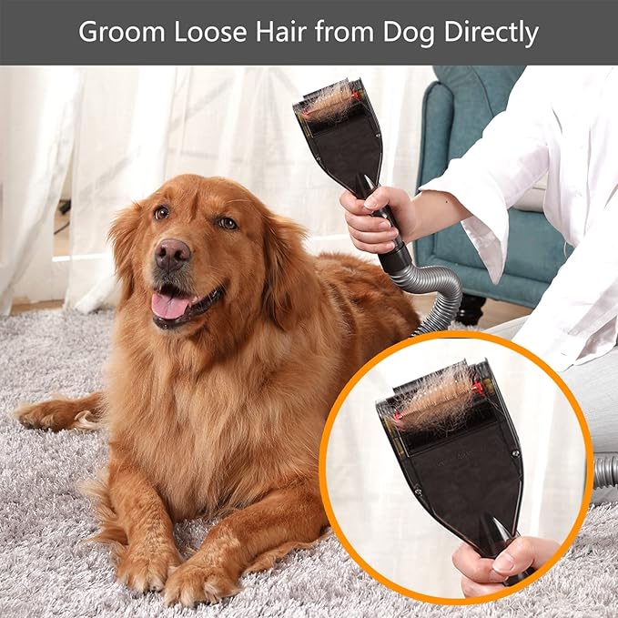 Brush Hair Deshedding Tool for Dogs&ampCats Professional Shedding Fur Remover Comb as Vacuum Cleaner Attachment Kit for Dyson V15 V12 V11 V10 V8 V7 V6