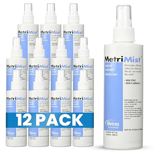 Metrex MetriMist Natural Aromatic Deodorizer Spray 8 oz Bottle – Non-Toxic Environmentally Friendly Odor Eliminator Spray &amp Room Deodorizer for Healthcare &amp Facility Use Fresh Scent (Pack o