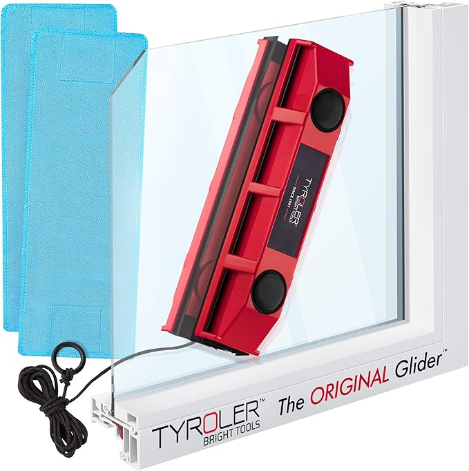 Tyroler Outside Magnetic Window Cleaner Tool Glider S-1 Fits Only Very Thin - 0.1- 0.3 Windows Double Sided Windows Cleaner Machine Tool | Magnet Window Cleaner Tools