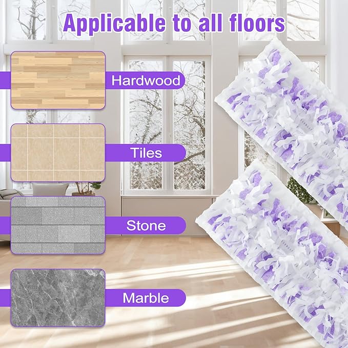 60 Pack Power Mop Refill Pads for Swiffer Power Mop Disposable Spray Wet Pads Refill for Swiffer PowerMop Multi-Surface Mopping Pad RefillsMop Head Replacement for Floor Cleaning
