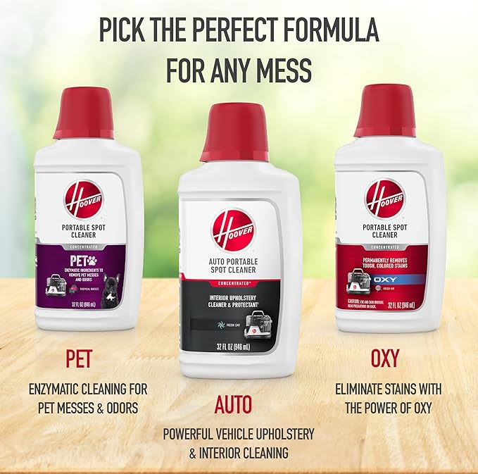 Hoover ONEPWR CleanSlate Cordless Portable Carpet + Upholstery Spot Cleaner Machine Powerful Suction Versatile Tools Car and Auto Detailer Pair with Hoover Spot &amp Upholstery Cleaner Solution