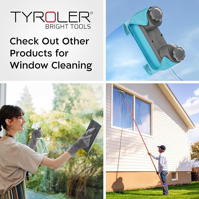 Tyroler Outside Magnetic Window Cleaner Tool | The Glider D-2 AFC Double-Sided Window Cleaners Tool Fits Windows 0.1-0.7 Thick | Magnet Window Cleaner | Magnetic Glass Cleaner | Limpiador magnetico
