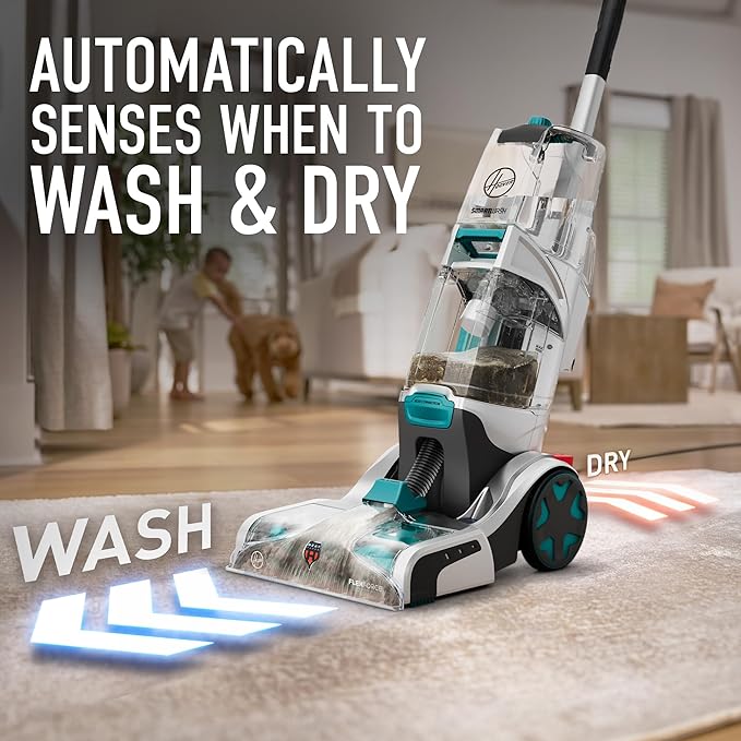 Hoover SmartWash+ Automatic Carpet Cleaner Machine for Carpet and Upholstery Deep Cleaning Carpet Shampooer Machine Pair with a Hoover Carpet Cleaner Solution for a Bright Refreshed Home