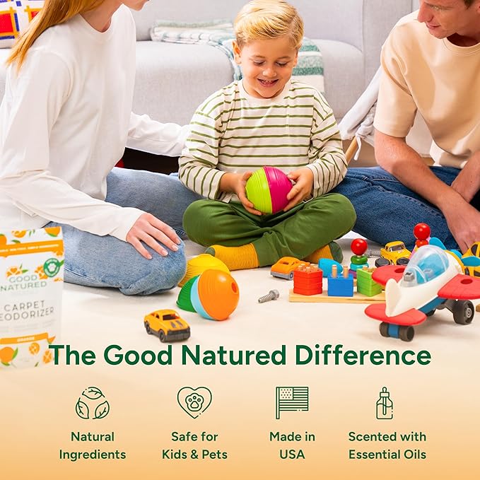 Good Natured Brand | Carpet Deodorizer 31 oz Orange &amp All-Purpose Cleaner Concentrate 8 oz Orange