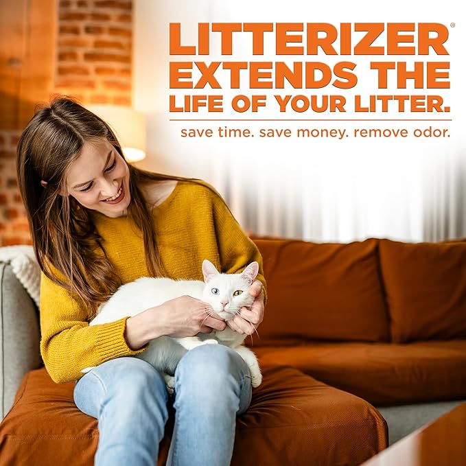 POOPH® LITTERIZER® – 16oz Bottle – Absorbs 46x Weight in Wetness &amp Odor – Keeps Litter Dry Reduces Mess Reduce Litter Costs and Get a Stink-FREELitter Box – Without Fragrances or Harsh Chemicals