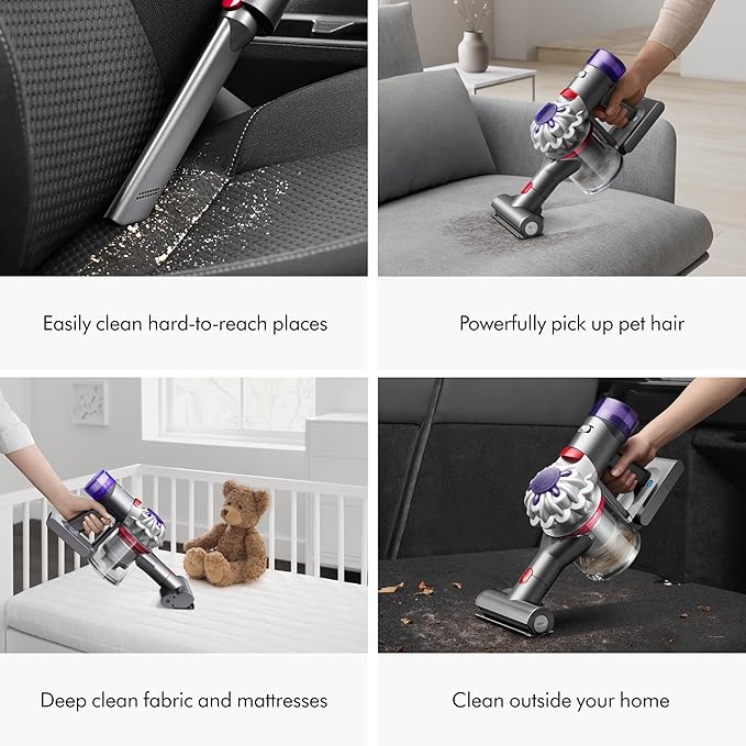 Dyson Car+Boat Handheld Vacuum Cordless and Lightweight Cleans Hard Surfaces and Upholstery 115AW 2 Power Modes Up to 50 Minutes²