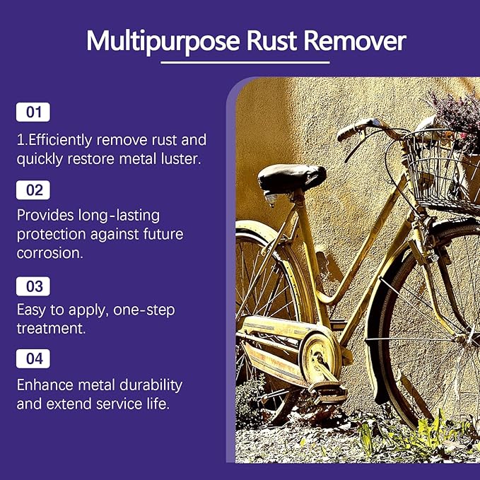 Multi-Purpose Rust Remover Spray Metal Stain &amp Yellowing Cleaner Gentle On Surfaces For Toilets Kitchenware Bathroom Hardware(2PCS)