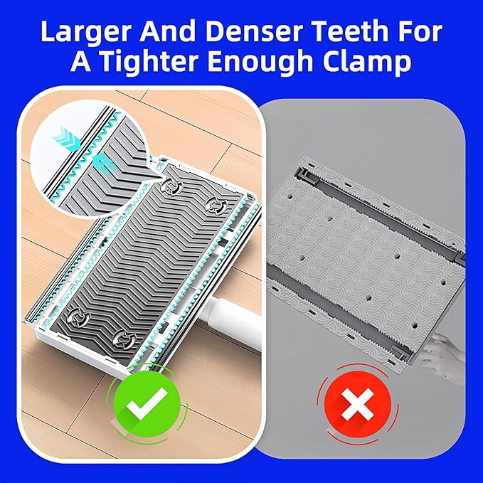 Snap Grip Mini Mop Stick with 39 inches Handle — Zero-Touch Gap Cleaner &amp Locking Head Includes 1 Mini Mop &amp 5 Reusable Cloths for Multi-Surface Cleaning