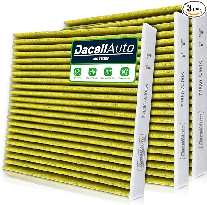 CF10285 3pcs Activated Carbon Cabin Air Filter Set for Toyota Camry/Corolla/Highlander/Avalon/4Runner/RAV4/Tundra/Sienna/Venza/Sequoia/Yaris/Matrix/Mirai for Lexus RX350 for Subaru Legacy/Outback