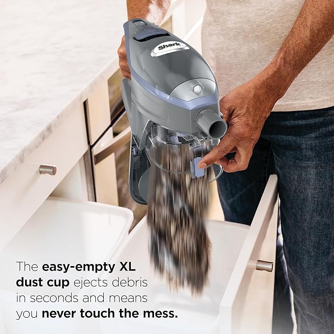 Shark Rocket Pro DLX | Corded Stick Vacuum | Removable Hand Vacuum Advanced Swivel Steering XL Dust Cup Capacity | Crevice Tool Upholstery Tool &amp Anti-Allergen Dust Brush | Gold | HV371GD
