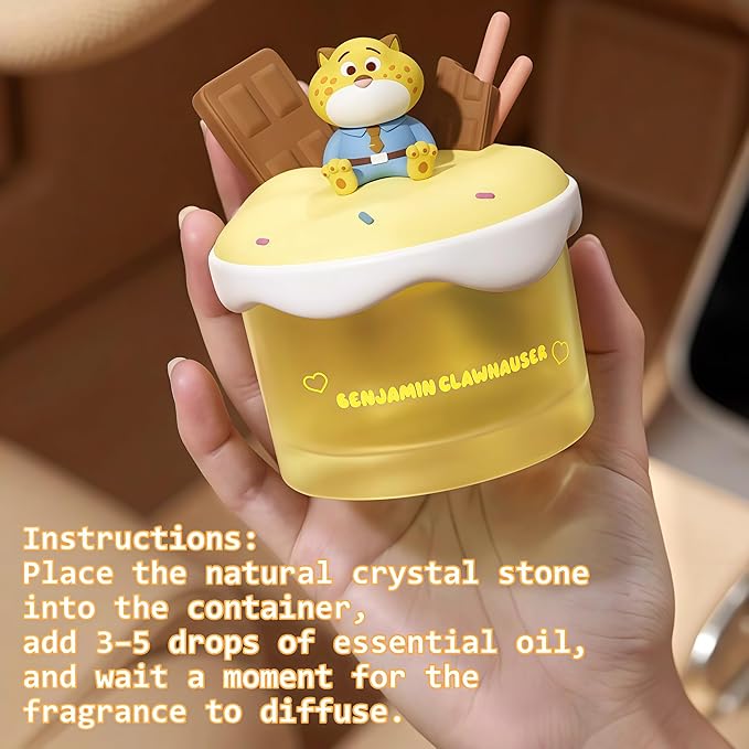 MINISO Disney Zootopia Themed Ornament Car Air Freshener Cute Natural Stone Decor Exquisite for Collection and Gifting (Judy Hopps)
