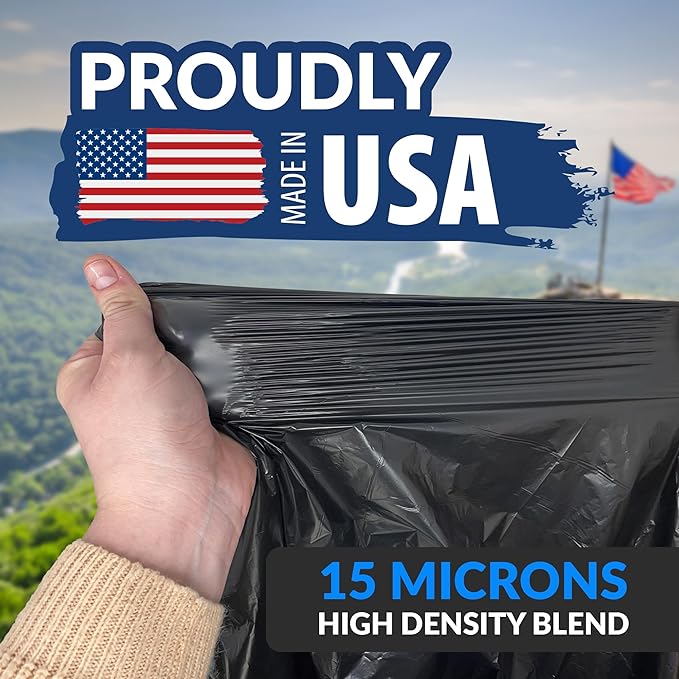 Reli. 30-33 Gallon Trash Bags Heavy Duty | 250 Count Bulk | Black Large Trash Bags 30+ 32 Gallon | Made in USA