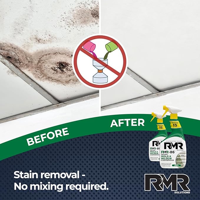 RMR-86 Instant Mold and Mildew Stain Remover Spray - Scrub Free Formula 2 Pack - 32 oz