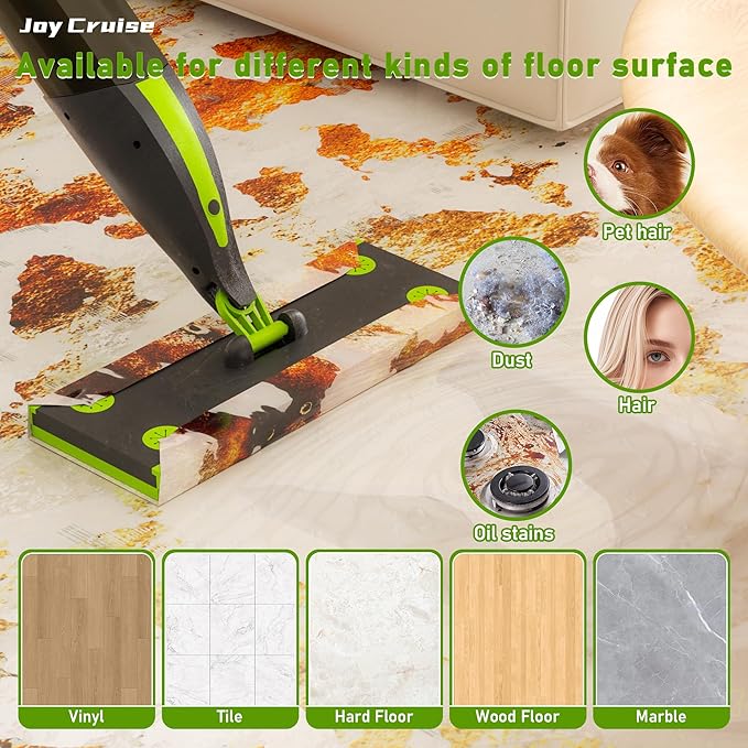 Spray Mop for Cleaning Spray Wet Dry Mops with 60 Dry Pads &amp 420ML Refillable Bottle Flat Mop for Hardwood Tile Laminate Vinyl and Marble Floors
